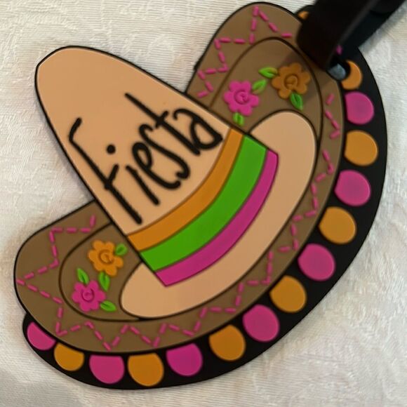 Luggage Tag Silicone Sombrero Mexico Festival Summer Beach - Picture 6 of 6